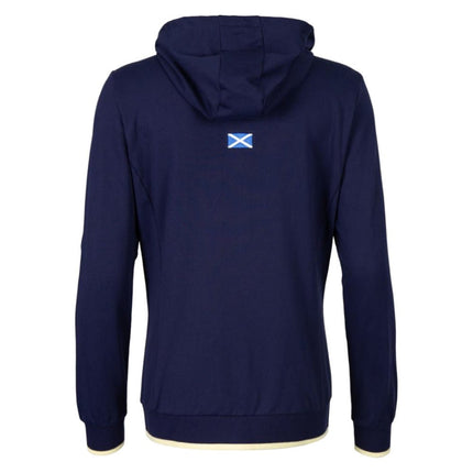2026-2027 Scotland Rugby Travel Full Zip Hoodie (Navy/Sand) - Womens |Product - Hoodies | Macron | Absolute Rugby
