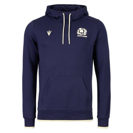 2026-2027 Scotland Rugby Travel Hoodie (Navy/Sand) |Product - Hoodies | Macron | Absolute Rugby