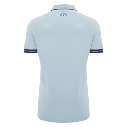 2026-2027 Scotland Rugby Travel Polo (Blue/Navy) |Product - Polo Shirts | Macron | Absolute Rugby