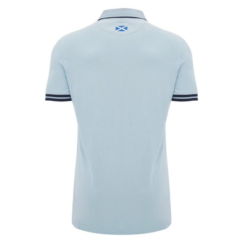 2026-2027 Scotland Rugby Travel Polo (Blue/Navy) |Product - Polo Shirts | Macron | Absolute Rugby