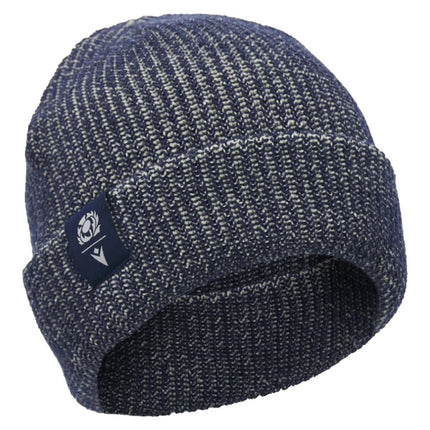 2026-2027 Scotland Rugby Waffle Beanie (Navy) |Product - Headwear | Macron | Absolute Rugby