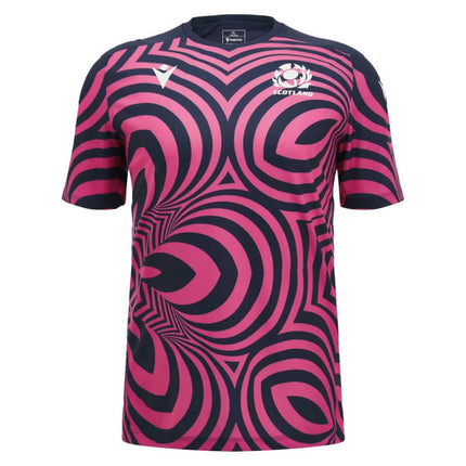 2026-2027 Scotland Rugby Warm Up Shirt (Pink) |Product - Training Shirts | Macron | Absolute Rugby