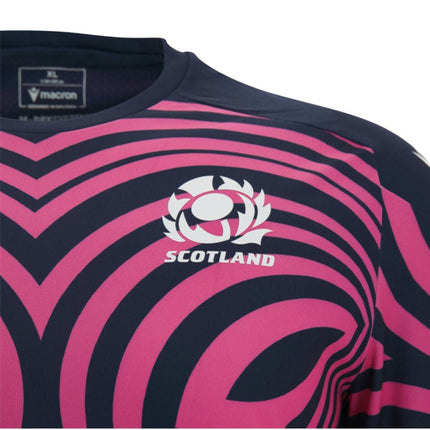 2026-2027 Scotland Rugby Warm Up Shirt (Pink) |Product - Training Shirts | Macron | Absolute Rugby