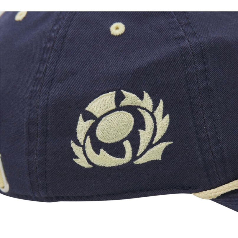 2026-2027 Scotland SRU Dad Baseball Cap (Navy/Sand) |Product - Headwear | Macron | Absolute Rugby