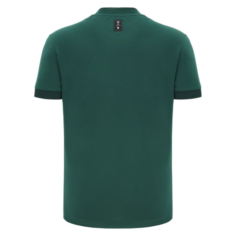 2026-2027 Wales WRU Athleisure Player Travel Tee (Green) |Product - T-Shirt | Macron | Absolute Rugby