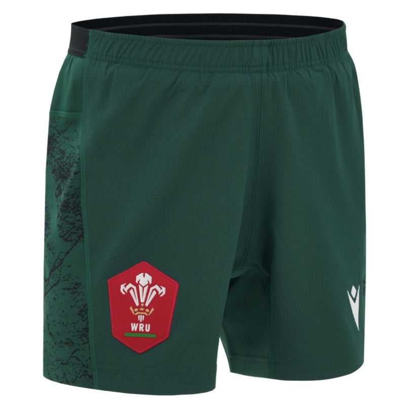 2026-2027 Wales WRU Away Rugby Shorts (Green) |Product - Shorts | Macron | Absolute Rugby