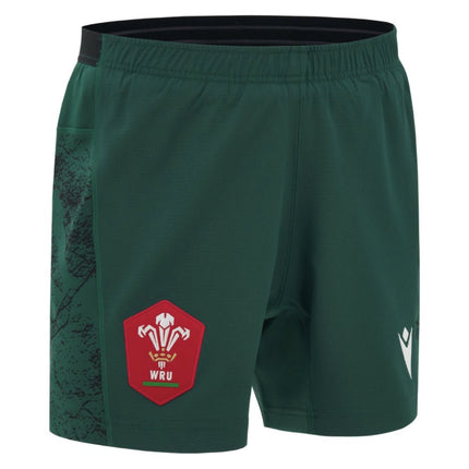 2026-2027 Wales WRU Away Rugby Shorts (Green) |Product - Shorts | Macron | Absolute Rugby
