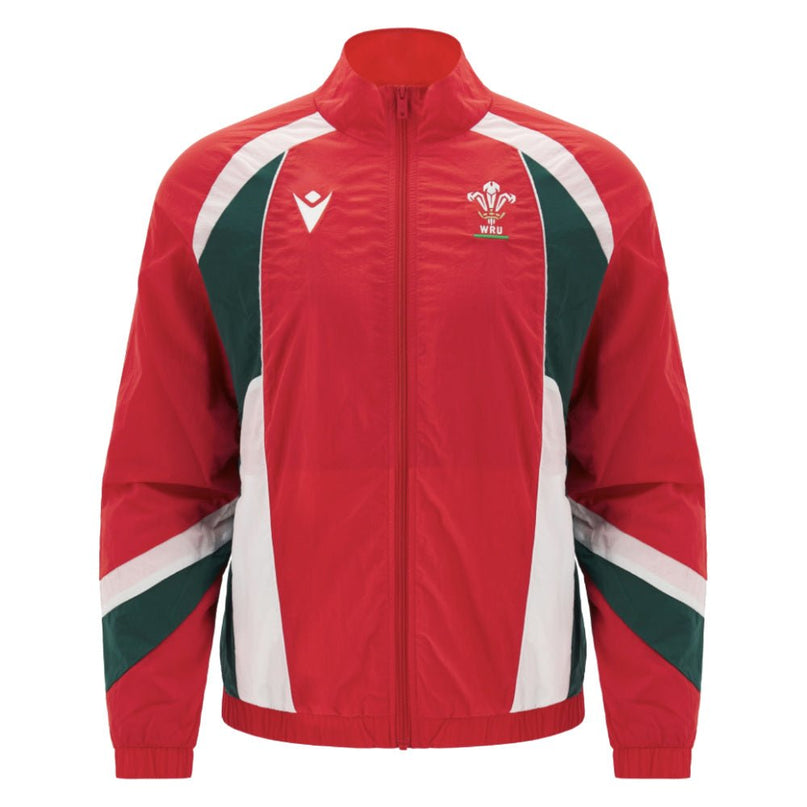 2026-2027 Wales WRU Rugby Anthem Jacket (Red) |Product - Jackets | Macron | Absolute Rugby