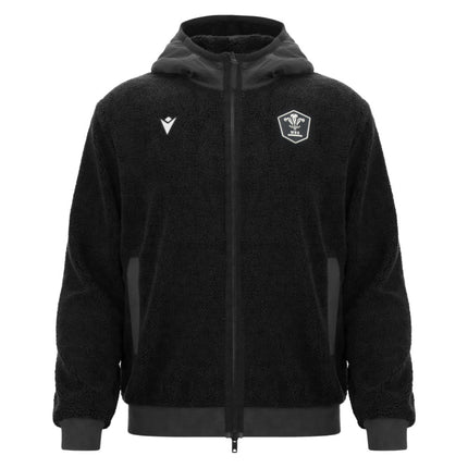 2026-2027 Wales WRU Rugby Ath Teddy Hoodie (Back) |Product - Hoodies | Macron | Absolute Rugby