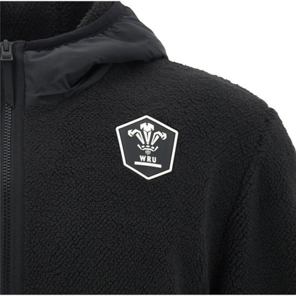 2026-2027 Wales WRU Rugby Ath Teddy Hoodie (Back) |Product - Hoodies | Macron | Absolute Rugby