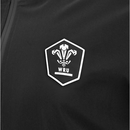 2026-2027 Wales WRU Rugby Ath Waterproof Jacket (Black) |Product - Jackets | Macron | Absolute Rugby