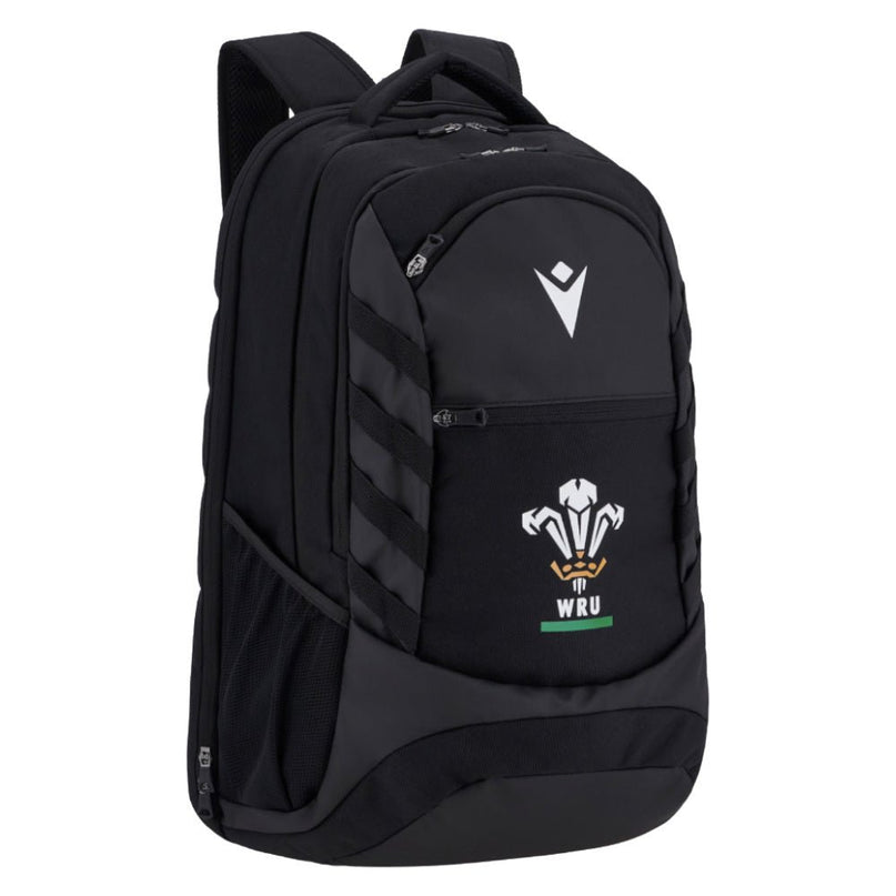 2026-2027 Wales WRU Rugby Backpack 35L (Black) |Product - Bags | Macron | Absolute Rugby