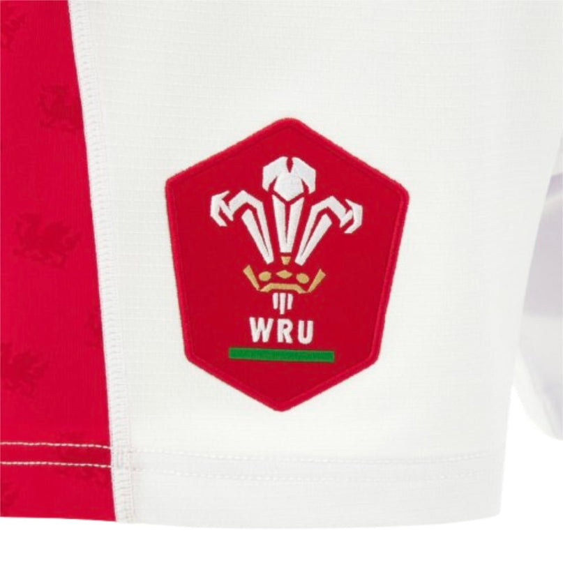 2026-2027 Wales WRU Rugby Home Shorts (White) |Product - Shorts | Macron | Absolute Rugby