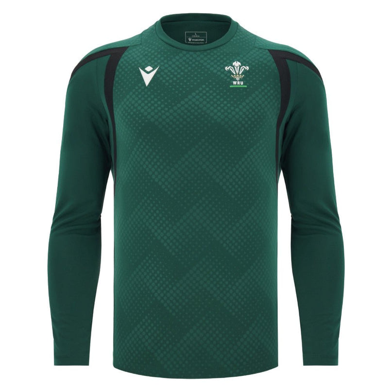 2026-2027 Wales WRU Rugby LS Training Shirt (Green) |Product - Training Shirts | Adidas | Absolute Rugby