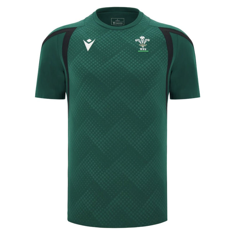 2026-2027 Wales WRU Rugby Player Training Shirt (Green) |Product - Training Shirts | Macron | Absolute Rugby