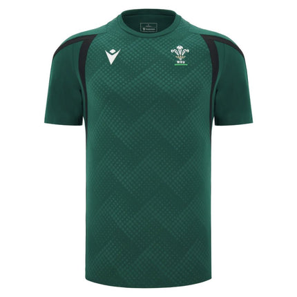 2026-2027 Wales WRU Rugby Player Training Shirt (Green) |Product - Training Shirts | Macron | Absolute Rugby