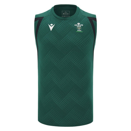 2026-2027 Wales WRU Rugby Sleeveless Shirt (Green) |Product - Sleeveless | Macron | Absolute Rugby
