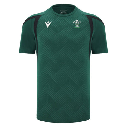 2026-2027 Wales WRU Rugby Training Shirt (Green) - Kids |Product - Training Shirts | Macron | Absolute Rugby