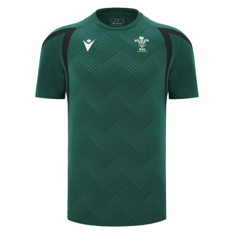 2026-2027 Wales WRU Rugby Training Shirt (Green) - Kids |Product - Training Shirts | Macron | Absolute Rugby