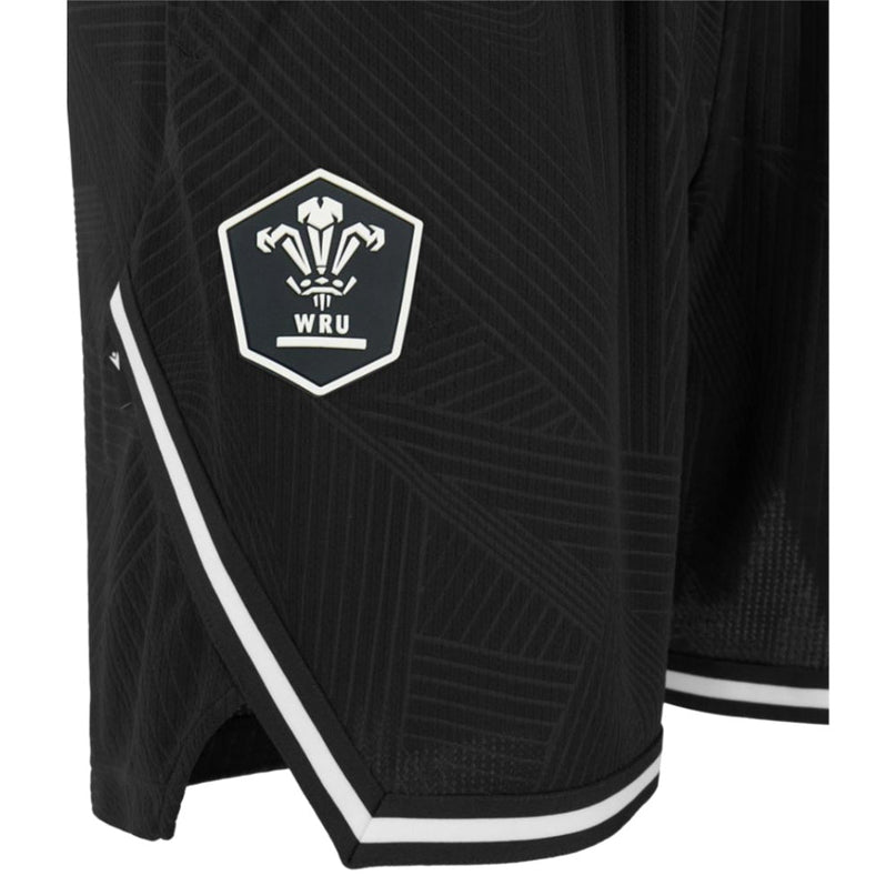 2026-2027 Wales WRU Rugby Training Shorts (Black) |Product - Shorts | Macron | Absolute Rugby