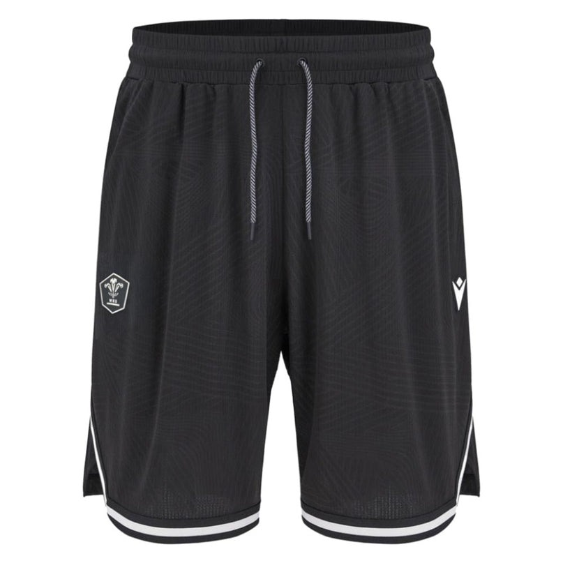 2026-2027 Wales WRU Rugby Training Shorts (Black) |Product - Shorts | Macron | Absolute Rugby