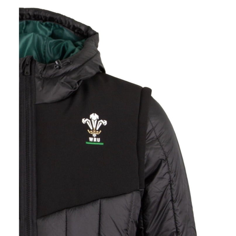2026-2027 Wales WRU Rugby Travel Bomber Jacket (Black) |Product - Jackets | Macron | Absolute Rugby