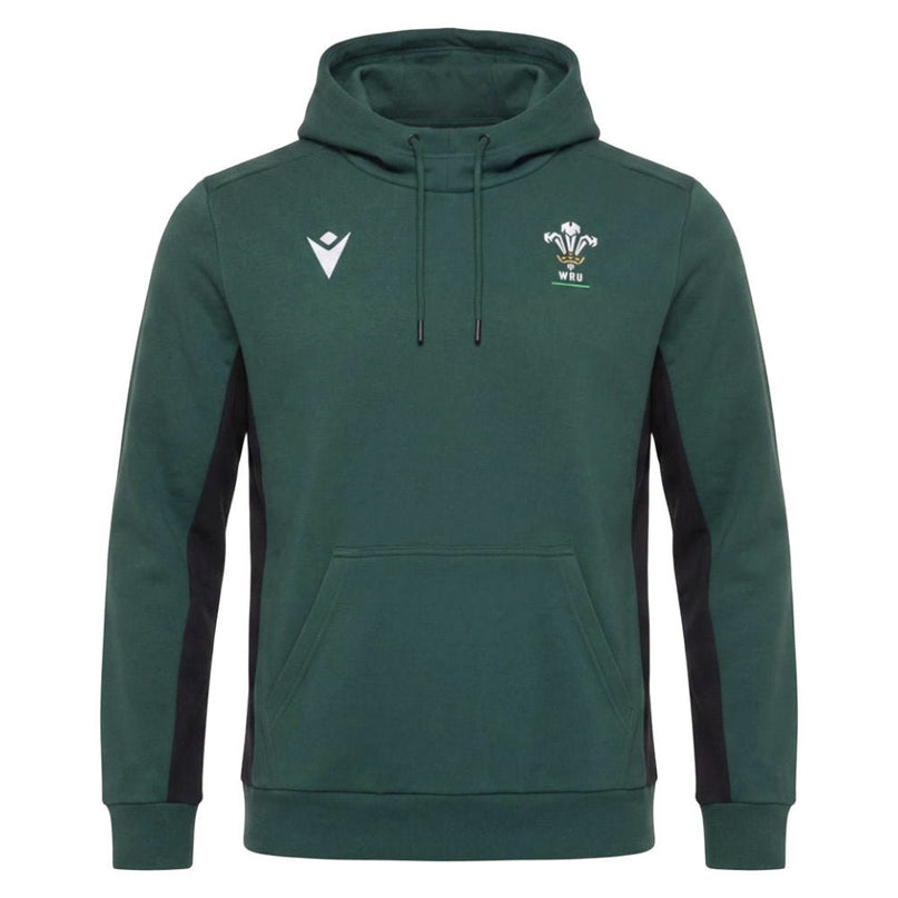 2026-2027 Wales WRU Rugby Travel Hoodie (Green) |Product - Hoodies | Macron | Absolute Rugby