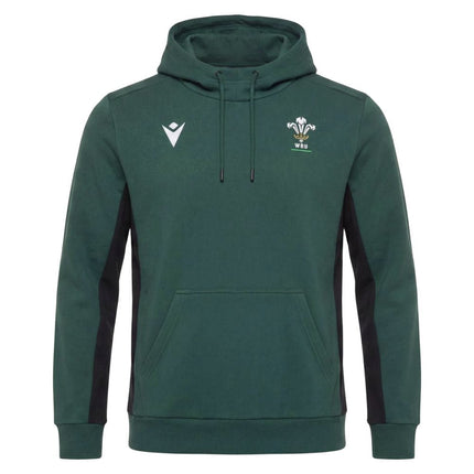 2026-2027 Wales WRU Rugby Travel Hoodie (Green) |Product - Hoodies | Macron | Absolute Rugby