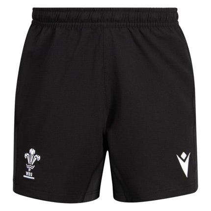 2026-2027 Wales WRU Training Rugby Shorts (Black) |Product - Shorts | Macron | Absolute Rugby