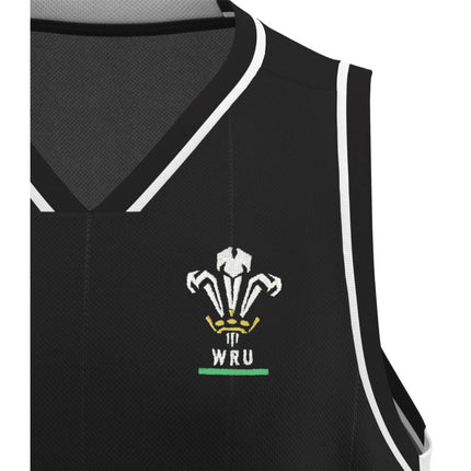 2026-2027 WRU Training Basketball Vest (Black) |Product - Training Shirts | Macron | Absolute Rugby