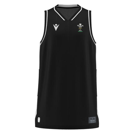 2026-2027 WRU Training Basketball Vest (Black) |Product - Training Shirts | Macron | Absolute Rugby
