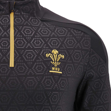 Macron Mens Wales Rugby 1/4 Zip Top 24/25