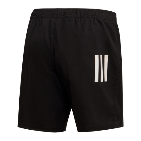 Adidas Rugby 3 Stripe Shorts - Black