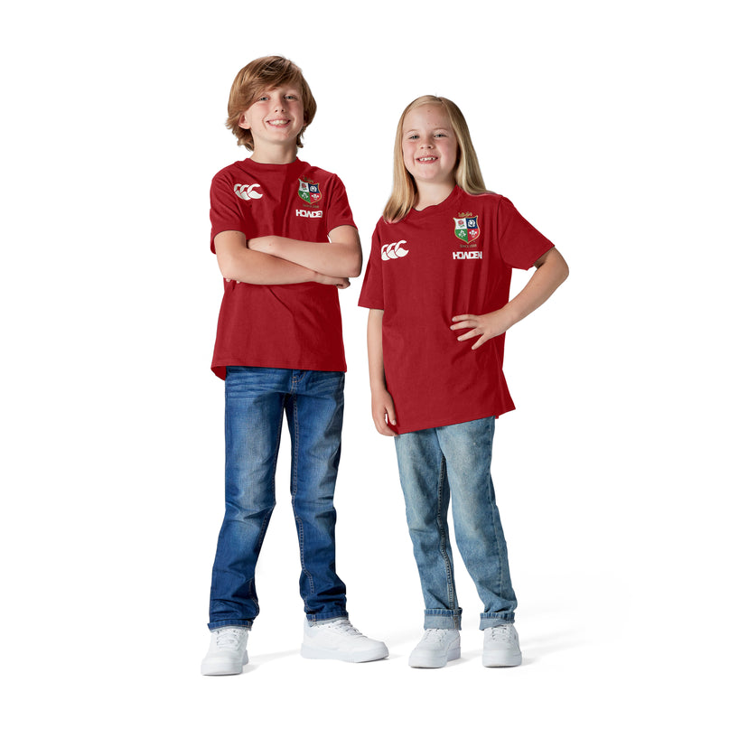 CCC British & Irish Lions Kids Cotton Jersey T-Shirt 2025 - Red