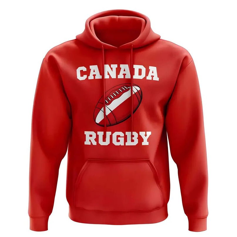 Canada Rugby Ball Hoody (Red) |Product - Hoodies | UKSoccershop | Absolute Rugby