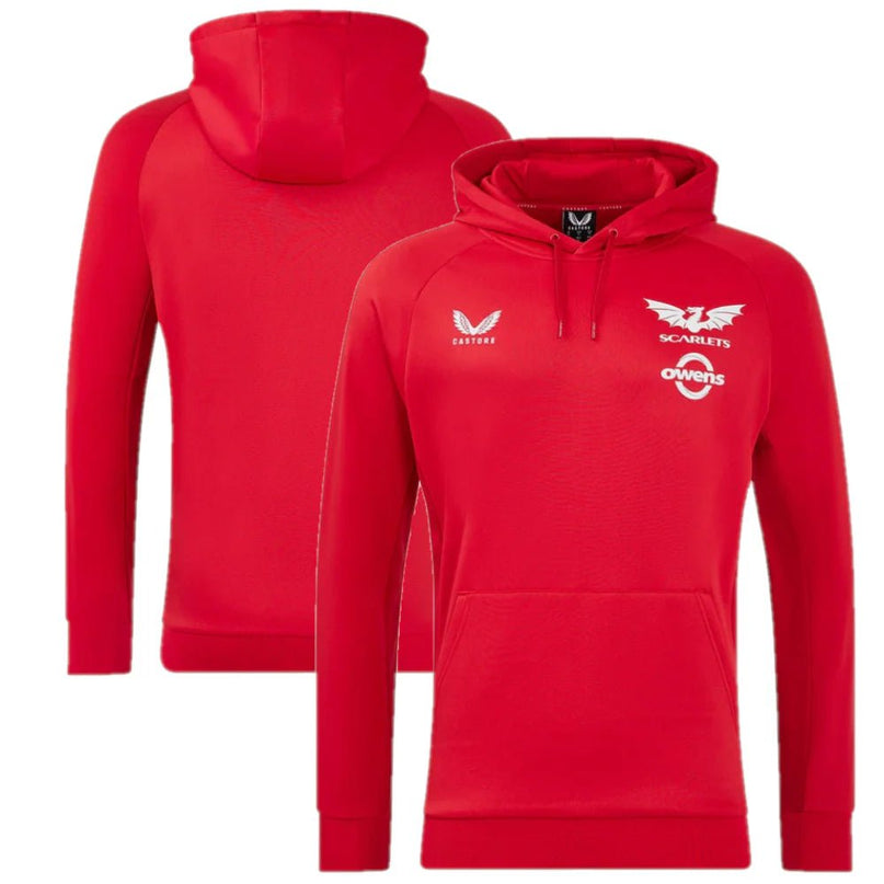 Castore Men's Scarlets Pro Players Hoody 24/25 |Hoody | Castore Scarlets 24/25 | Absolute Rugby