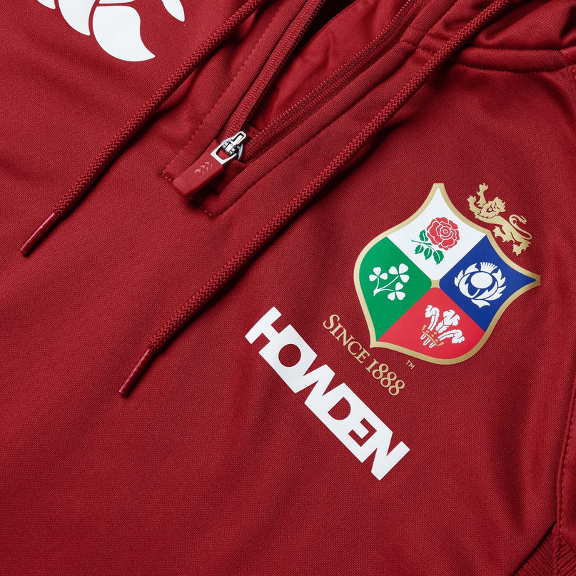 CCC British & Irish Lions Womens 1/4 Zip Hoody 2025 - Red |Womens Hoody | CCC Lions 25 | Absolute Rugby