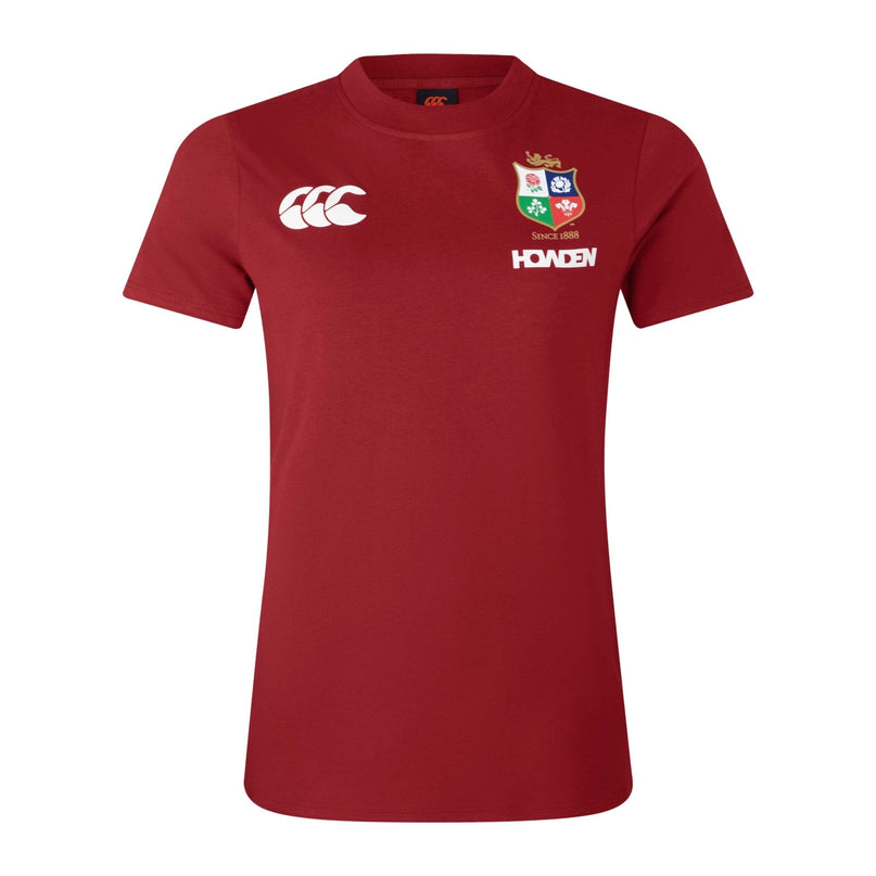 CCC British & Irish Lions Womens Cotton Jersey T-Shirt 2025 - Red |Womens T-shirt | CCC Lions 25 | Absolute Rugby