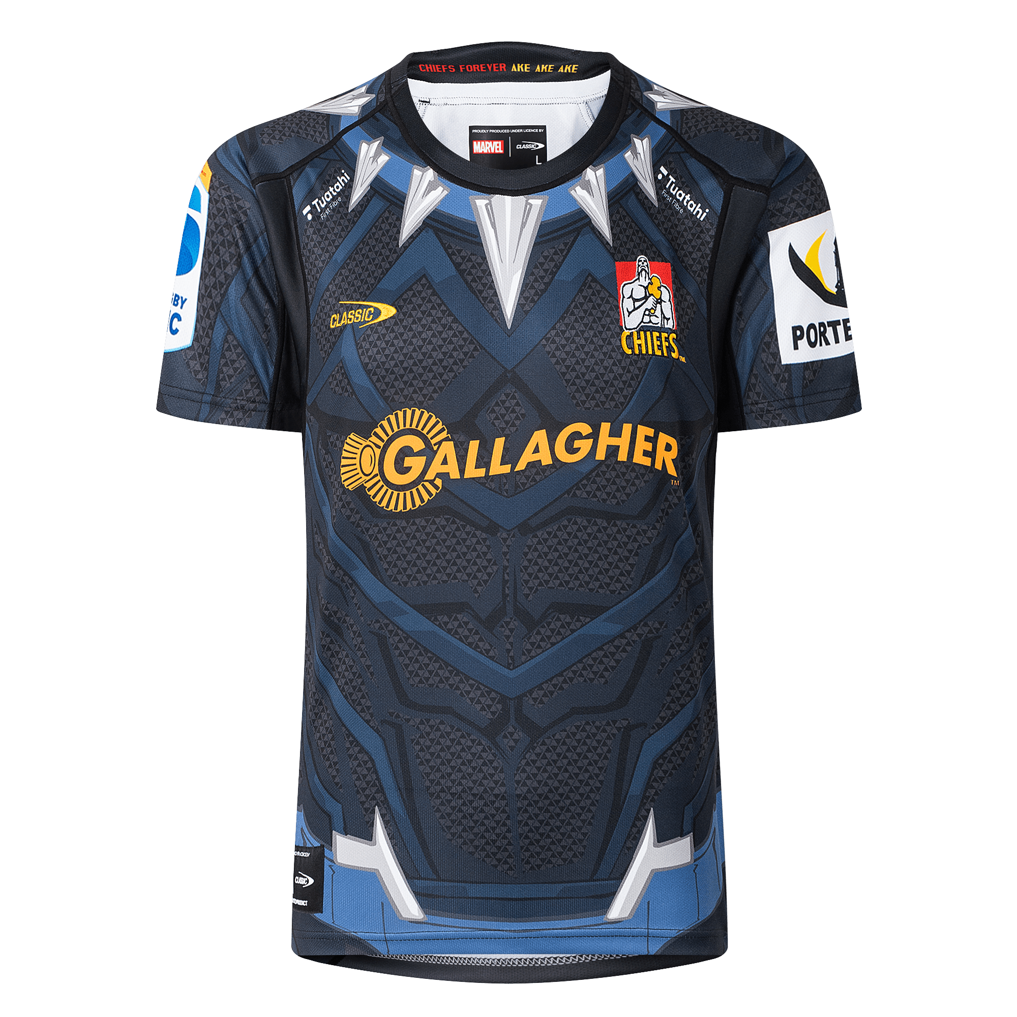 Classic Mens Marvel Black Panther Chiefs Rugby Jersey