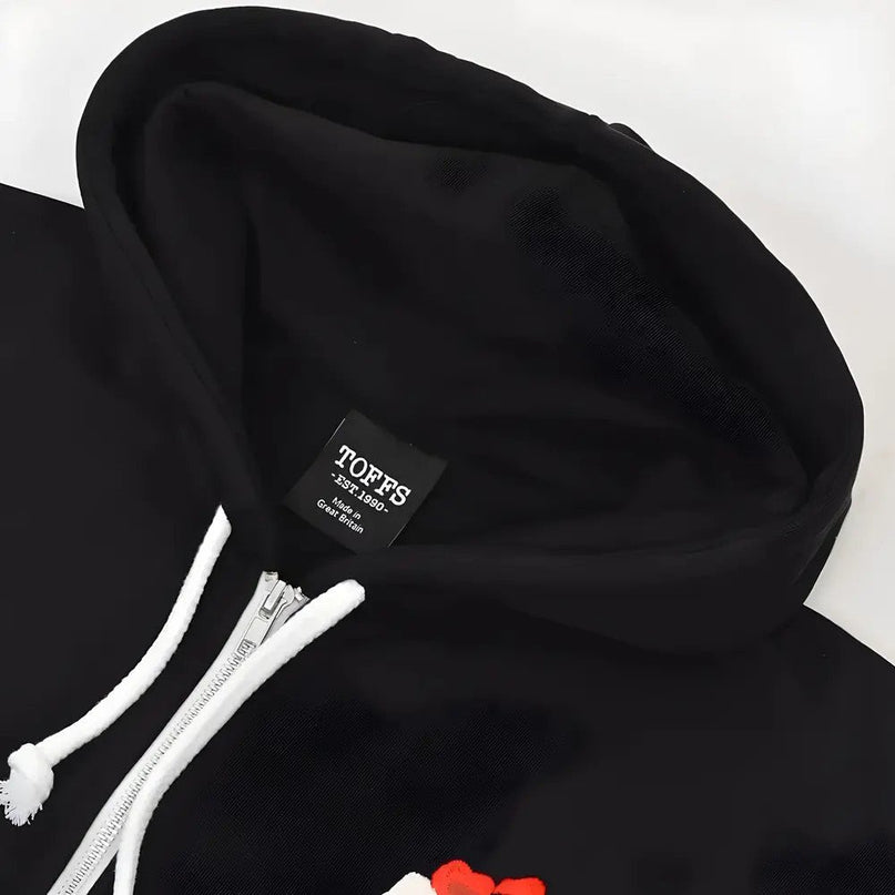 England 1910 Vintage Rugby Zipped Hoodie - Black |Product - General | Toffs | Absolute Rugby