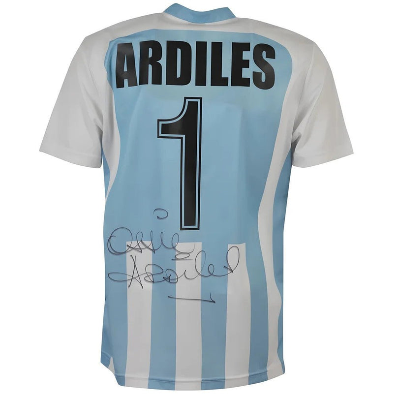 Errea Argentina Number 1 Shirt signed by Ossie Ardiles |Product - Football Shirts | Toffs | Absolute Rugby