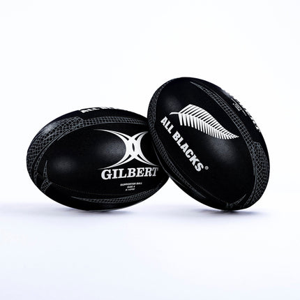 Gilbert All Blacks Support Ball - Size 5 - Black | | Absolute Rugby | Absolute Rugby