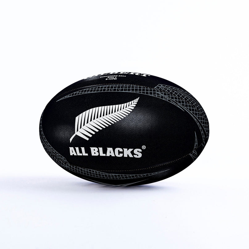 Gilbert All Blacks Support Ball - Size 5 - Black | | Absolute Rugby | Absolute Rugby