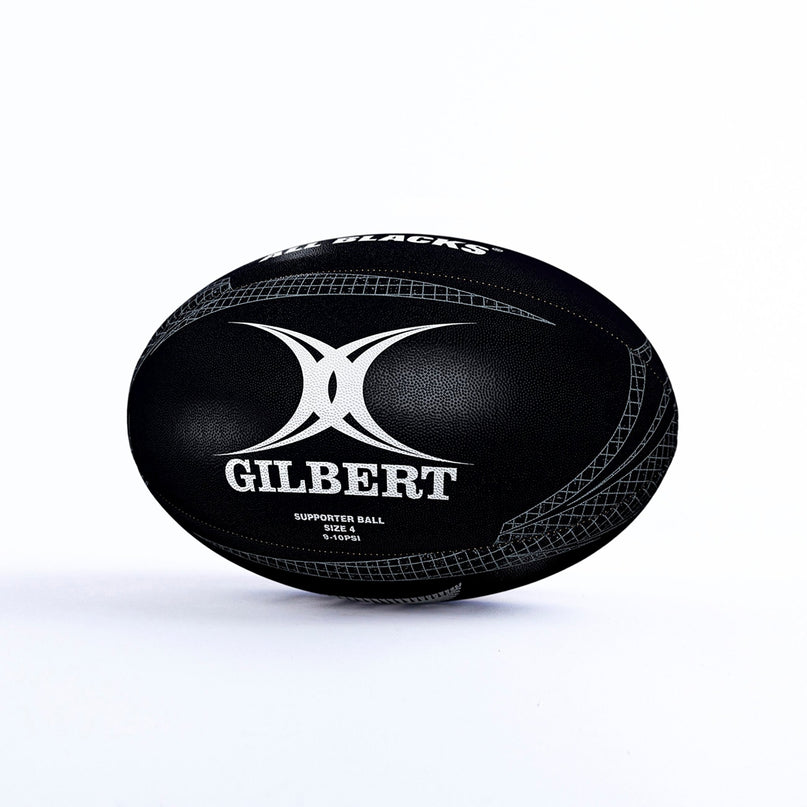 Gilbert All Blacks Support Ball - Size 5 - Black | | Absolute Rugby | Absolute Rugby