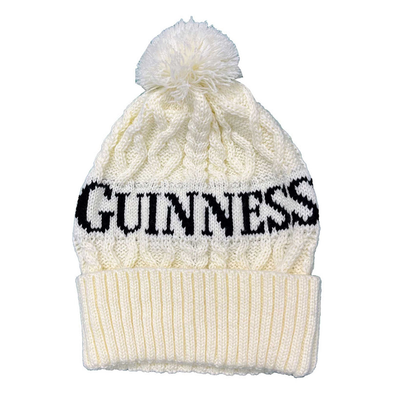 Guinness Aran Knit Bobble Hat |Beanie | Guinness 24 - 25 | Absolute Rugby