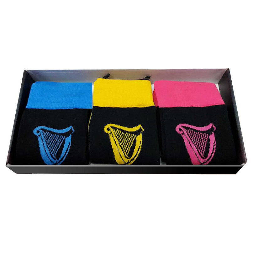 Guinness Harp Socks 3 Pack Gift Set |Socks | Guinness 24 - 25 | Absolute Rugby