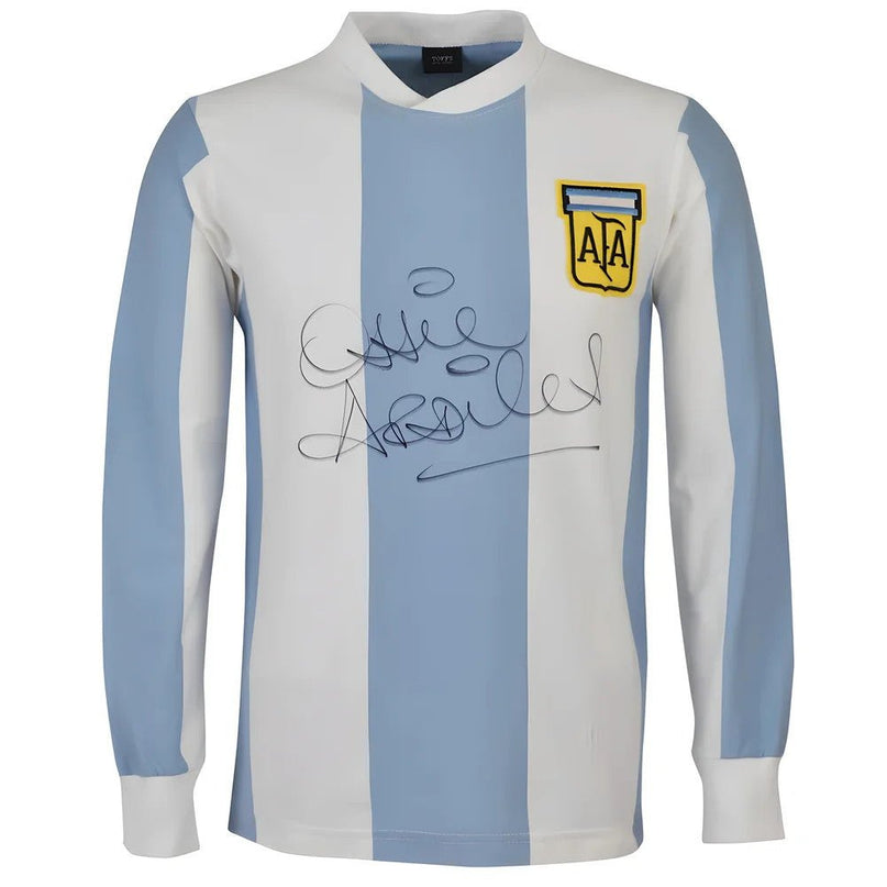 Limited Edition Ossie Ardiles signed Argentina 1978 Shirt |Product - Football Shirts | Toffs | Absolute Rugby
