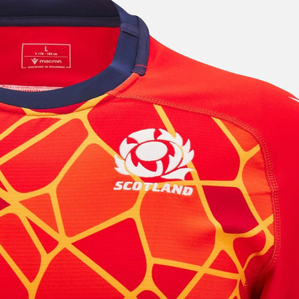 Macron Kids Scotland Rugby Training Jersey 24/25 Red |Kids Training Jersey | Macron SRU 24/25 | Absolute Rugby