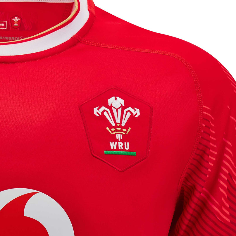 Macron Kids Wales Rugby Home Replica Jersey 24/25 |Kids Replica | Macron WRU 24/25 | Absolute Rugby