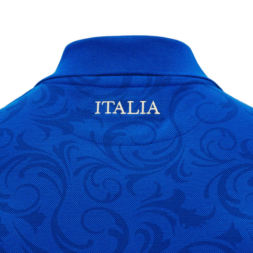 Macron Mens Italy Rugby Cotton Replica 24/25 |Replica | Macron FIR 24/25 | Absolute Rugby